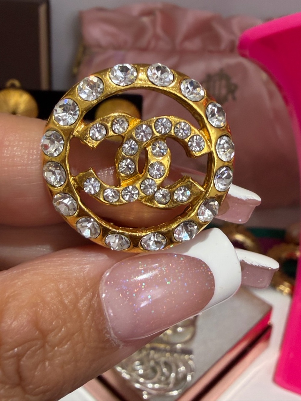 CHANEL Crystal CC Earrings - Picture 7 of 8